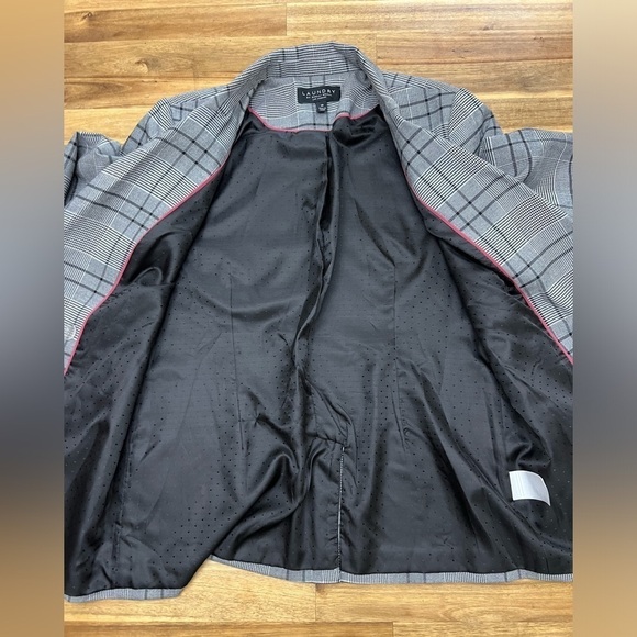Laundry by Shelli Segal Professional Blazer Black and White Plaid Stretch Sz 10 - Picture 3 of 14